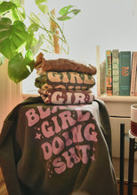 Load image into Gallery viewer, Black Girl Doing Shit Sweatshirt (Maroon)
